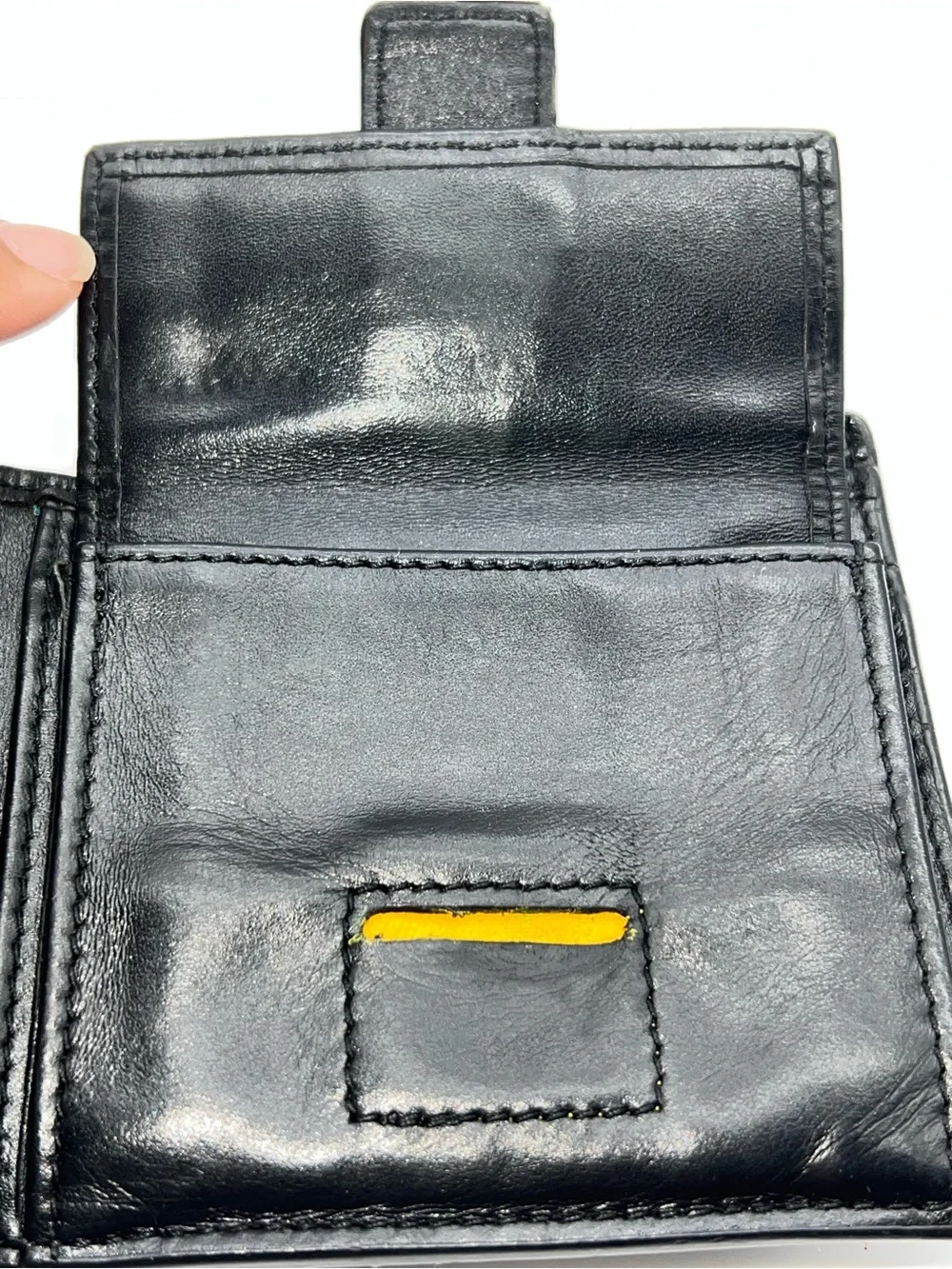 Goyard Black Leather Goyardine Saint Florentin Bifold Multi-Compartment Wallet